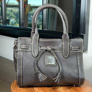 Dooney & Bourke Mini Pebbled Leather Tassel Satchel – Black